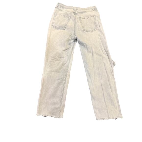 Wild Fable Women's Size 10 Jeans Distressed Light Blue Denim High Rise Straight - Picture 12 of 16